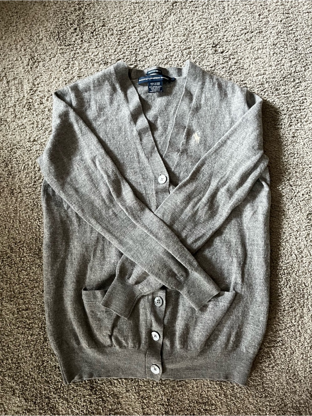 Ralph Lauren Sport - V-Neck Button Cardigan - Merino Wool - Women’s Size L